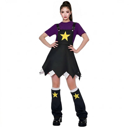 Lily Love Braids Costume Poppy Playtime Cosplay Outfit Lily Shirt Dress and Leg Warmers