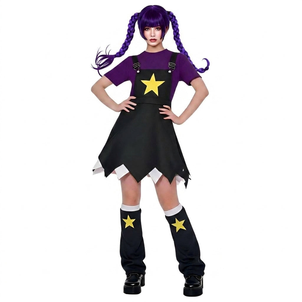 Lily Love Braids Costume Poppy Playtime Cosplay Outfit Lily Shirt Dress and Leg Warmers