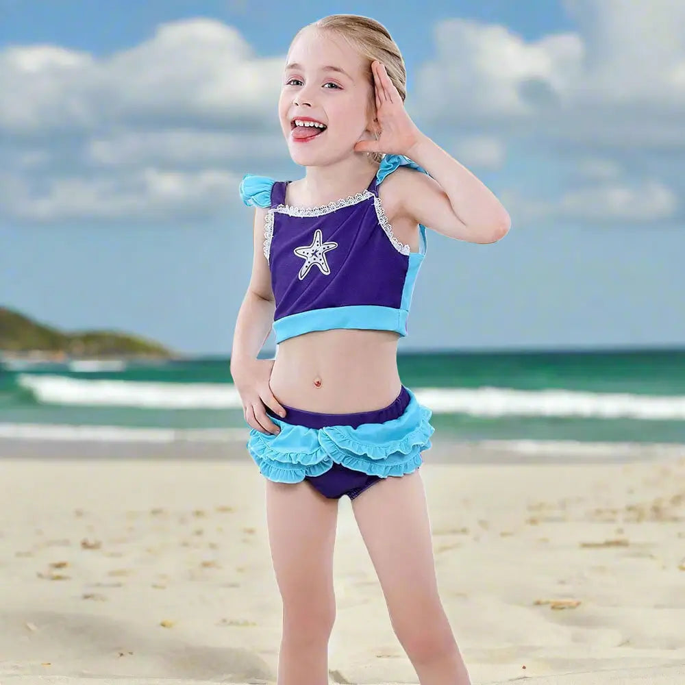 Maillots de bain d'été pour enfants, bikinis sirène (hauts et bas) pour la plage et la piscine