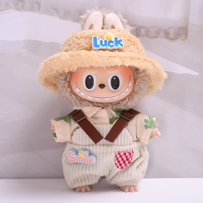 6.7" Labubu Doll with Clothes The Monster Toffee Plush Clothing Full Set