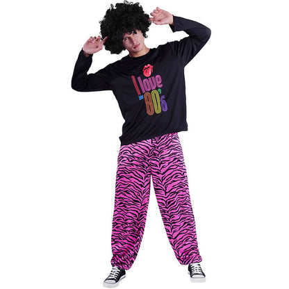 Déguisement Homme Hippie Années 70 80 Tenue Disco Adulte Rétro Rock pour Soirées à Thème