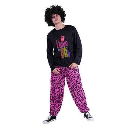 Déguisement Homme Hippie Années 70 80 Tenue Disco Adulte Rétro Rock pour Soirées à Thème