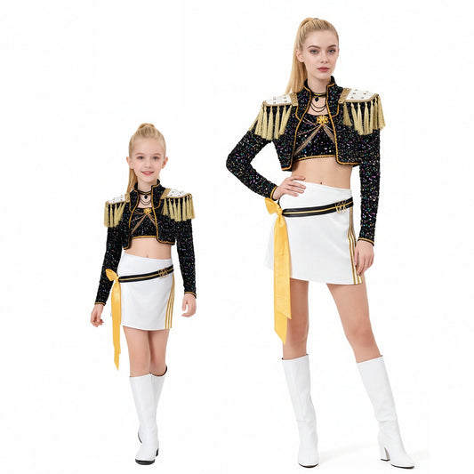 KPop Mira Golden Costume Sequined Jacket Full Set 'Golden' Stage Performance Outfit