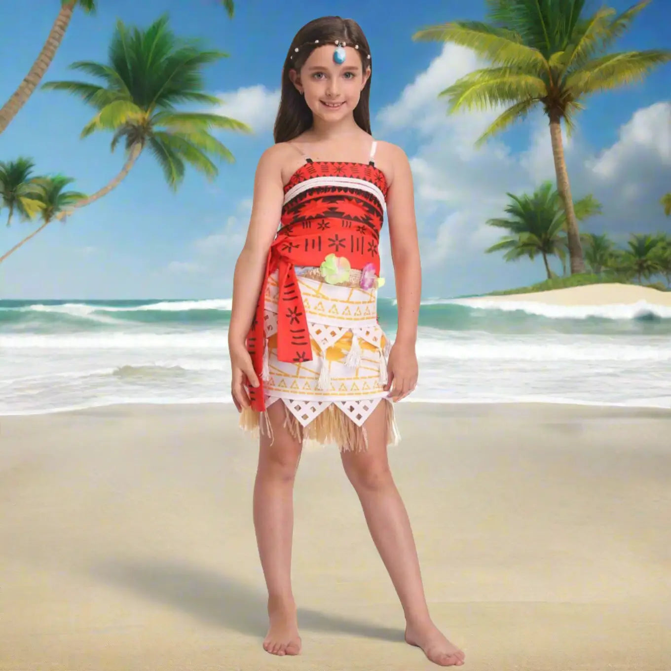 Disfraz de Princesa Moanna para Mujeres y Niñas, Disfraz de Cosplay Polinesio, Atuendos para Vestir en la Playa