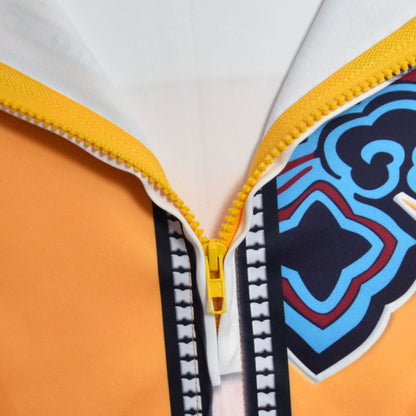 Girls Orange Hoodie Pop Star Cosplay Costume Hooded Zip-up Sweatshirt and Pants for Cosplay