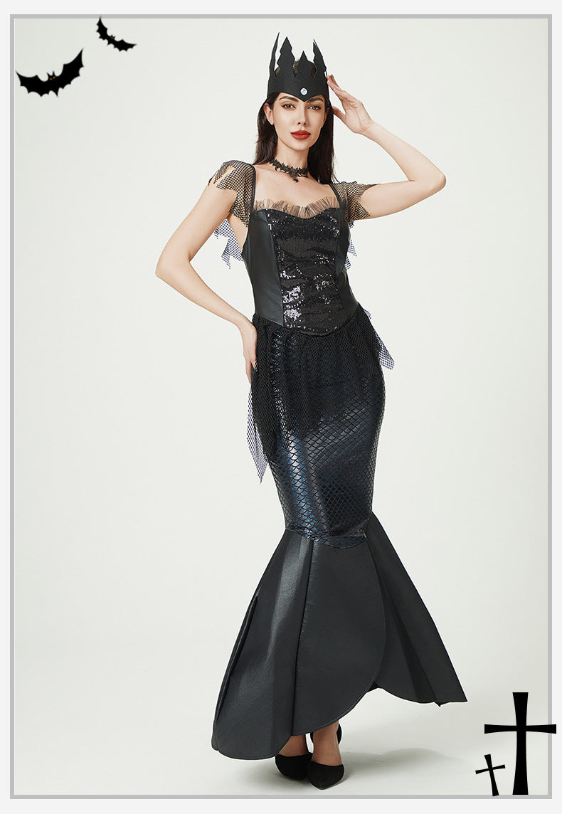 Disfraz de sirena princesa de lentejuelas para Halloween