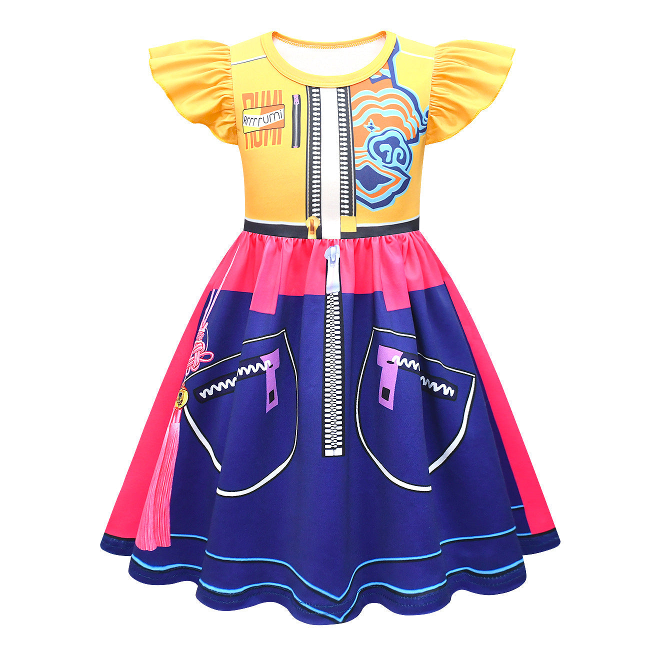 Robe de Pop Star Fille Déguisement Quotidien Cosplay Perruque Costumes d'Halloween