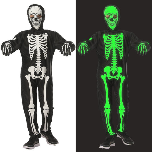 Halloween Glow-in-the-Dark Skull Costume for Kids