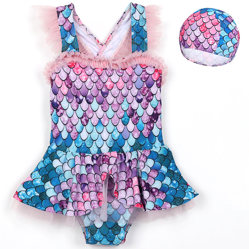 Traje de baño de sirena para niños