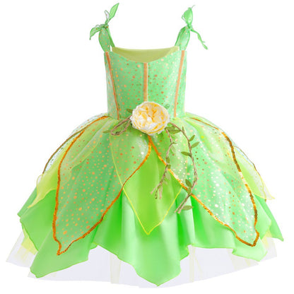 Vestido de Princesa Tiana Hada Verde