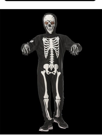 Halloween Glow-in-the-Dark Skull Costume for Kids