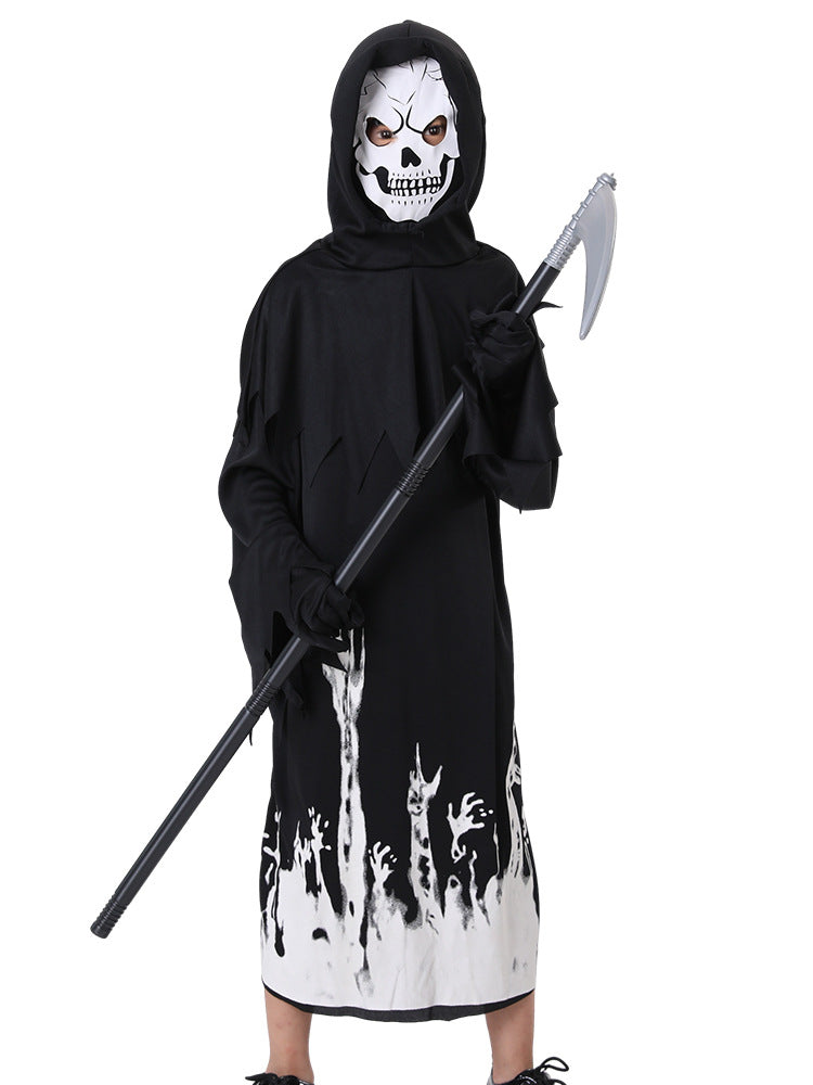 Kids Grim Reaper Costume Glow-in-the-Dark Clothes Halloween Costumes