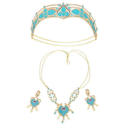 Costume Princesse Jasmine jupe paon