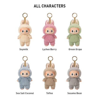 6.7" Labubu Keychain Plush Doll Toy Exciting Macaron Vinyl Face Labubu Plush Keychains