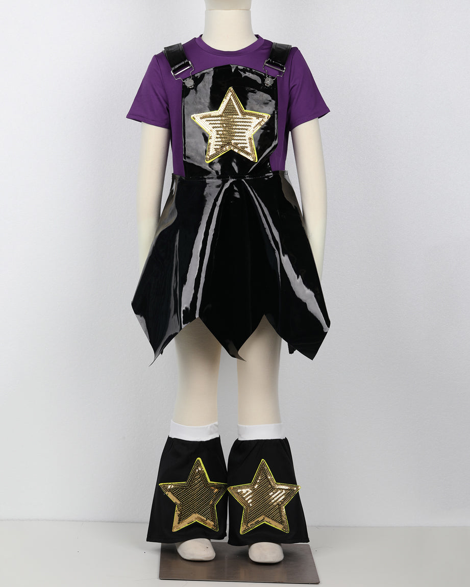 Deluxe Lily Love Braids PU Leather Costume Poppy Authentic 3-Piece Outfit for Kids and Adult