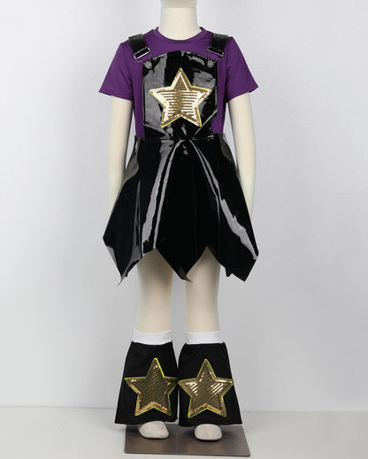 Deluxe Lily Love Braids PU Leather Costume Poppy Authentic 3-Piece Outfit for Kids and Adult