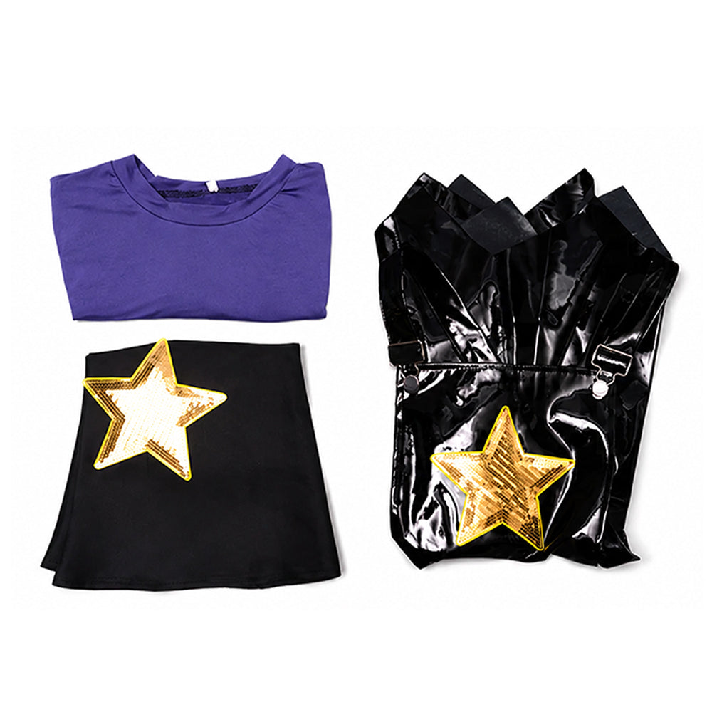 Deluxe Lily Love Braids PU Leather Costume Poppy Authentic 3-Piece Outfit for Kids and Adult