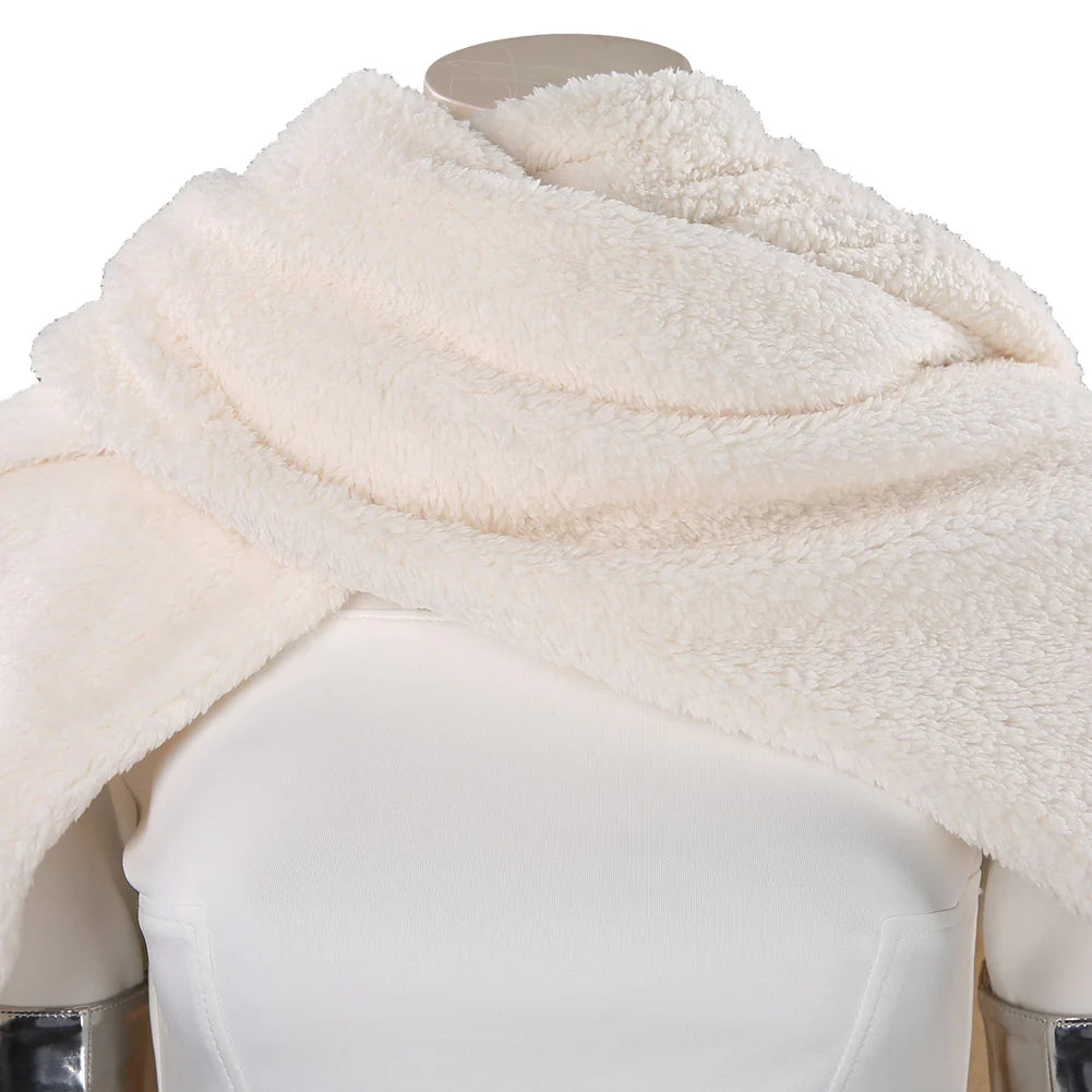 Padme Costume Princess Padme Amidala Two-piece White Action Attire on Geonosis
