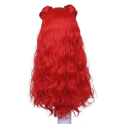 Filles La montée de la robe rouge princesse Costume rouge et perruque pour le carnaval d'Halloween