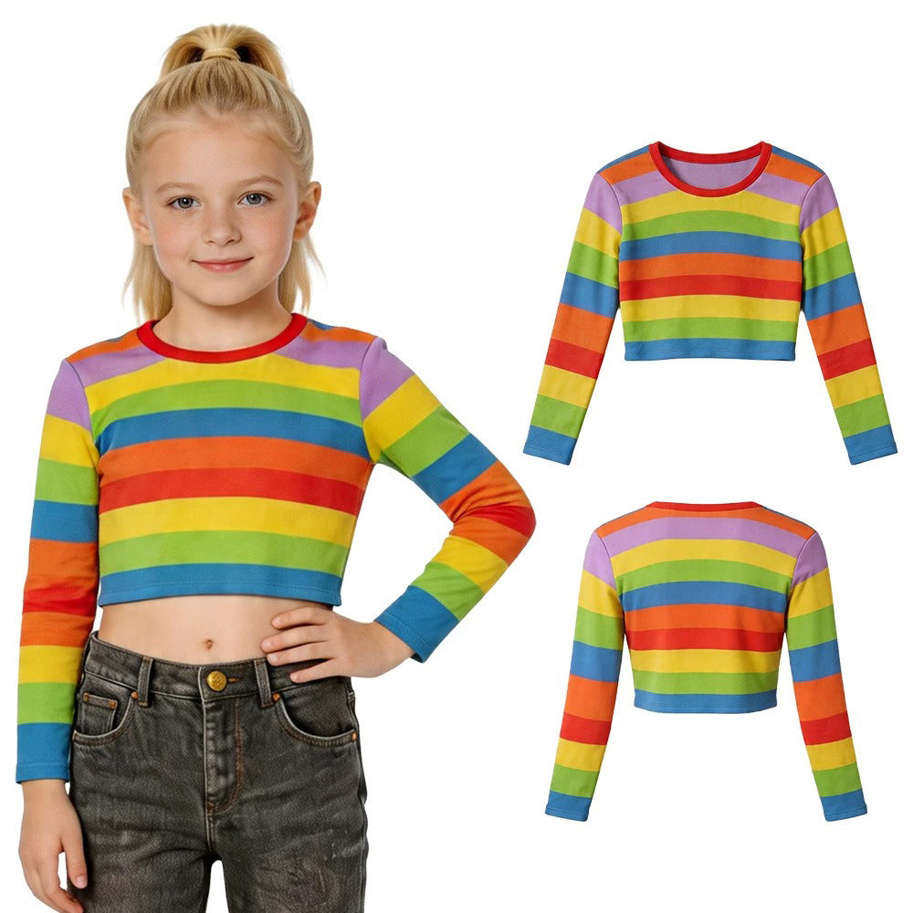 Riley Rainbow Long Sleeve Shirt Riley Andersen Cosplay Costume for Halloween and Daily Wear