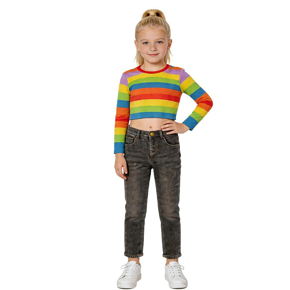 Riley Rainbow Long Sleeve Shirt Riley Andersen Cosplay Costume for Halloween and Daily Wear