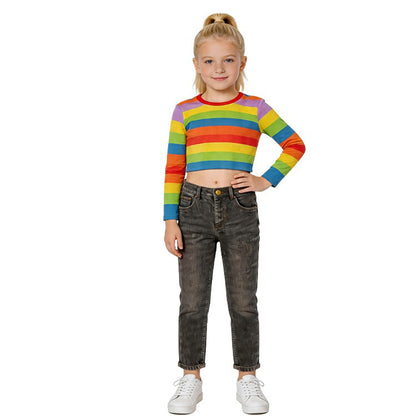 Riley Rainbow Long Sleeve Shirt Riley Andersen Cosplay Costume for Halloween and Daily Wear