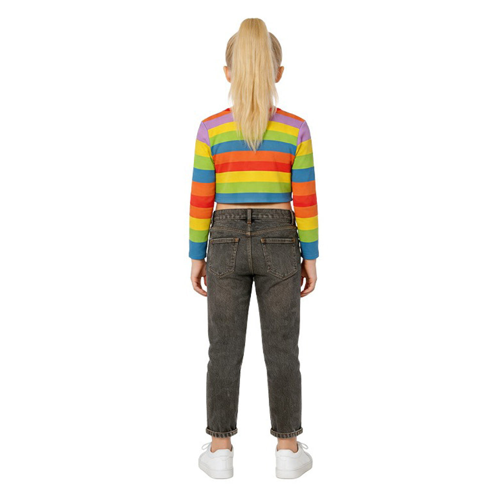 Riley Rainbow Long Sleeve Shirt Riley Andersen Cosplay Costume for Halloween and Daily Wear