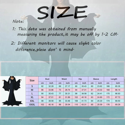 Morticia Addams Costume Women Vampire Bat Dress Adams Family Cosplay Outfit