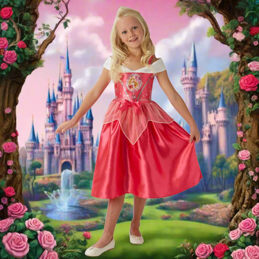 Princess Dress Fairy Tale Constume Girls Party Outfit Halloween Birthday Cosplay Suit