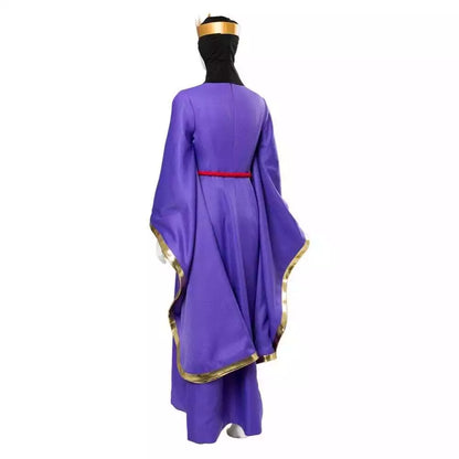 Women Queen Costume Fairy Tale Evil Queen Cosplay Dress Crown and Cape Full Set