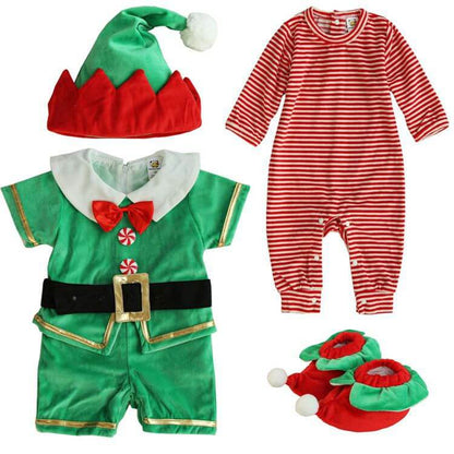 Costume de Noël pour tout-petits, déguisement de petit lutin du Père Noël ou de bonhomme de neige