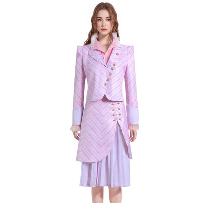 Wicked Movie Glinda Costume The Good Witch Costume Coat Shirt Dress Set