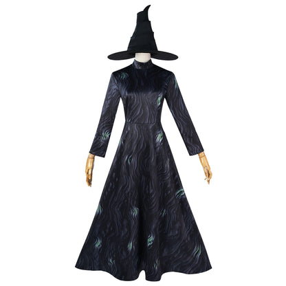 Wicked Movie Cosplay Costume Elphaba Dress Cloak Hat Outfit The Good Witch Costume for Party Event Musical