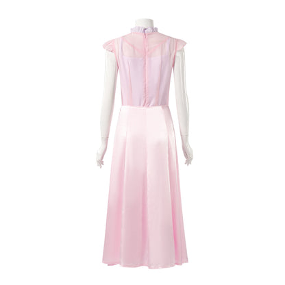 Glinda Pink Dress Women Witch Cosplay Costume Set