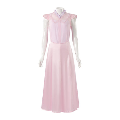 Glinda Pink Dress Women Witch Cosplay Costume Set
