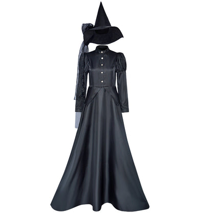 Wicked Witch Costume Women Black Elphaba Cosplay Dress Party Musicals Dress Up Outfit