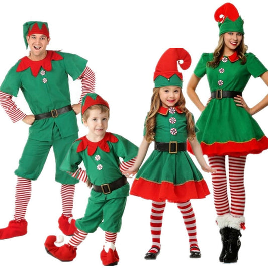 Sunbaby Family Christmas Elf Costume Holiday Elf Matching Outfit