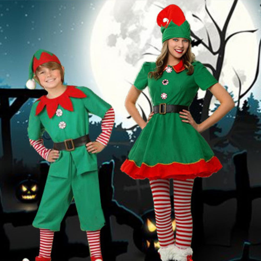 Sunbaby Family Christmas Elf Costume Holiday Elf Matching Outfit