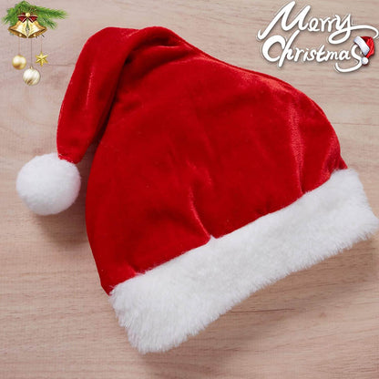 Tenue de Noël pour bébé fille - Robe rouge à manches longues et chapeau, motif Père Noël