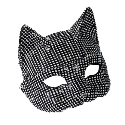 Women Cat Mask Masquerade Face Mask Party Roleplay Cat Mask and Gloves