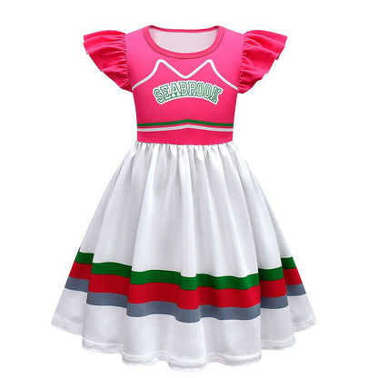 Costume de pom-pom girl Addison des Zombies pour enfants, robe de cosplay pour filles de 2 à 10 ans