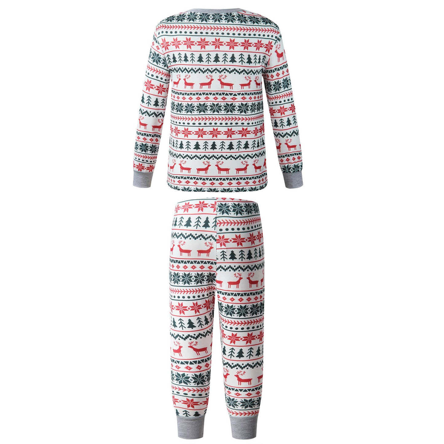 Christmas Moose Family Matching Costume Baby Romper Kids Adult Long Sleeve Tops Pants Suit