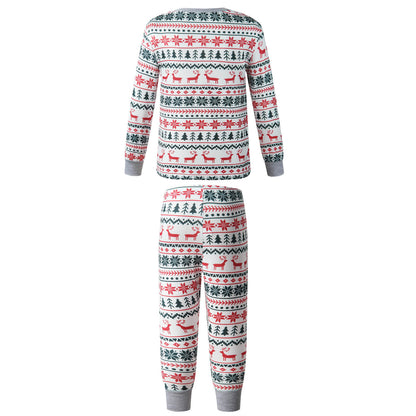 Christmas Moose Family Matching Costume Baby Romper Kids Adult Long Sleeve Tops Pants Suit