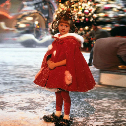 Costume de Cindy Lou Who pour Filles et Adultes Robe de Noël complète Tenue de Cosplay de Cindy