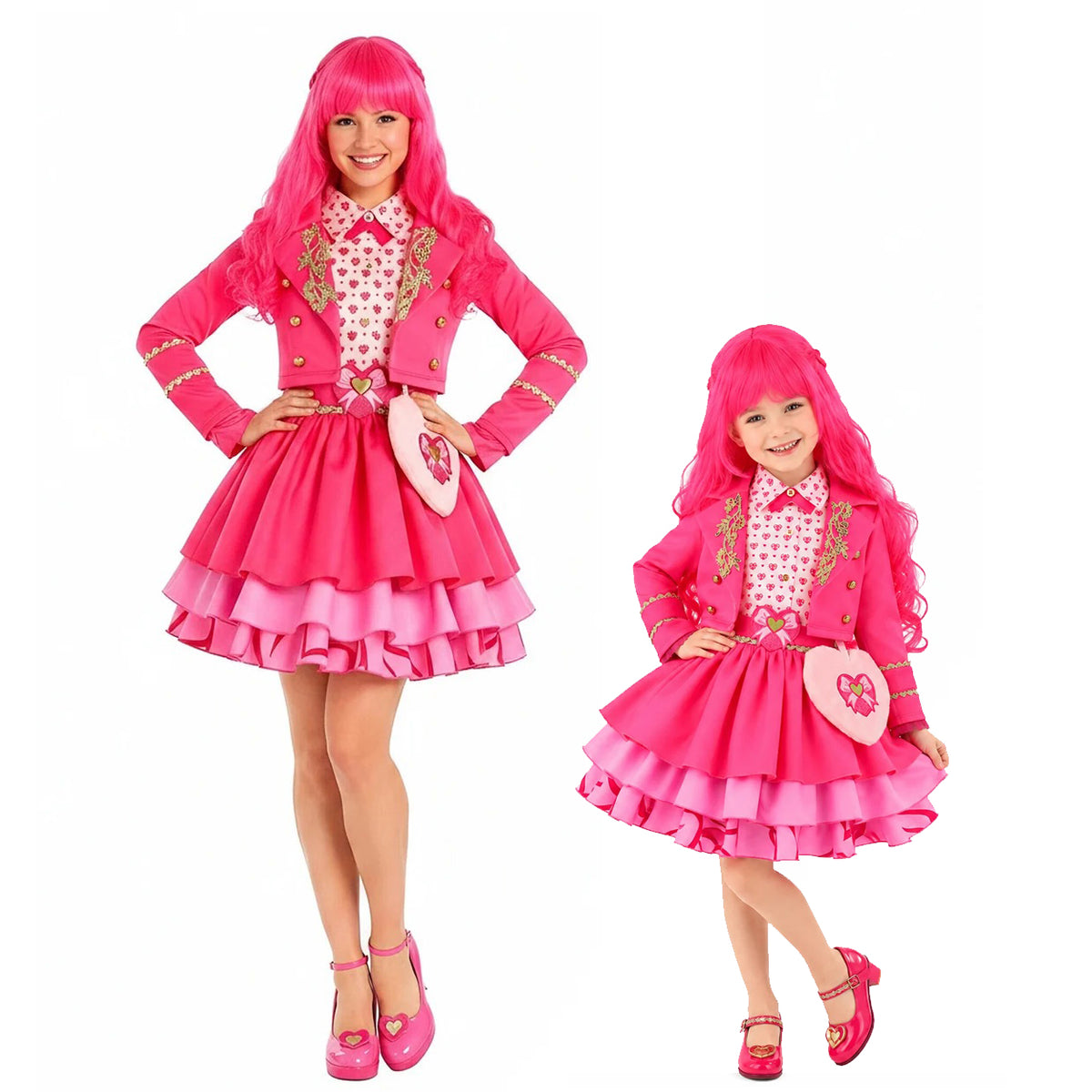 Pink Wicked Wonderland Costume Movie 5  Princess Pink Cosplay Jacket Shirt Skirt and Bag 4pcs Full Set