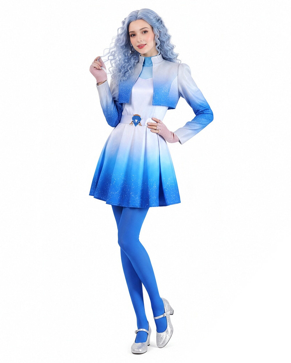 Chloe Costume Blue Princess Skirt with Jacket and Accessories for Kids Adults Halloween Party