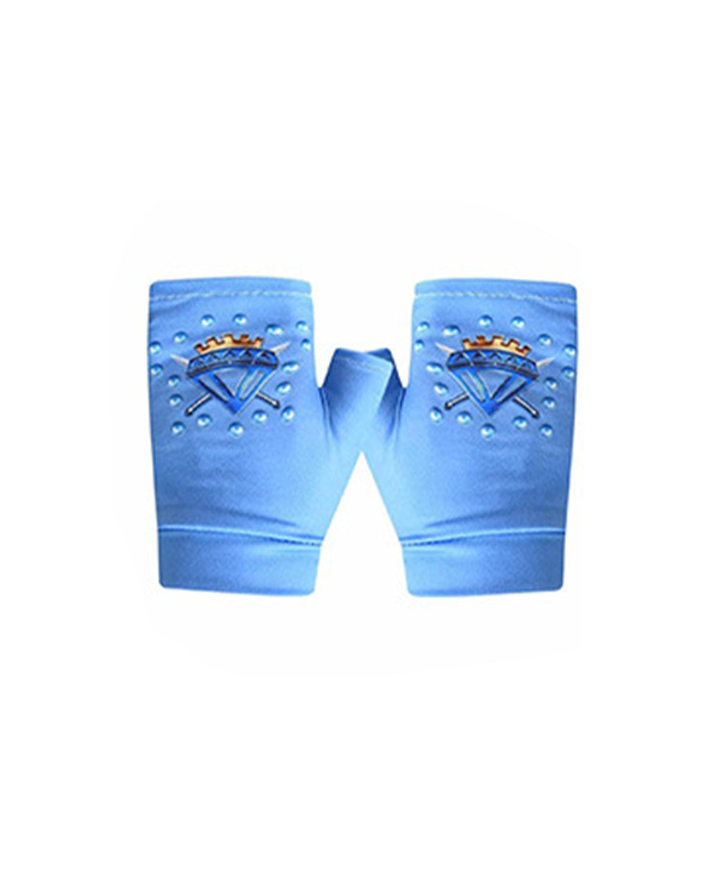 Girls Princess Chloe Costume Blue 2-in-1 Dress with Gloves and Wig for Cosplay Carnival 4-12Y