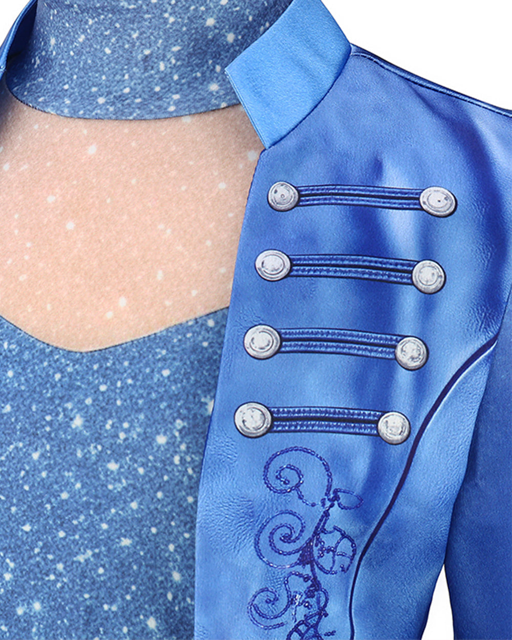 Girls Princess Chloe Costume Movie 5 Blue Jacket Dress and Leggings Suit for Dress Up Party