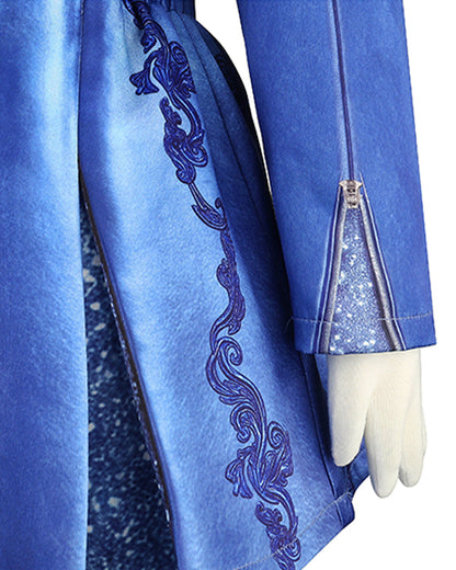 Girls Princess Chloe Costume Movie 5 Blue Jacket Dress and Leggings Suit for Dress Up Party