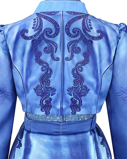 Girls Princess Chloe Costume Movie 5 Blue Jacket Dress and Leggings Suit for Dress Up Party